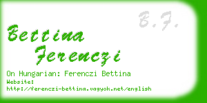 bettina ferenczi business card